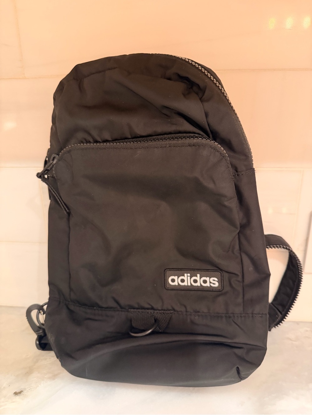 Adidas Black Dual Worn via Crossbody (sling) or Backpack - Compact